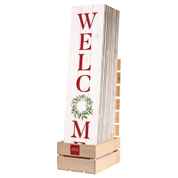 P. Graham Dunn Marble Acacia Coaster Set P Graham Dunn 47 in. Christmas and Halloween Assortment Porch Signs ACE-PNLPDQ-01 - main